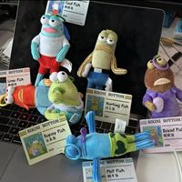 Cool Fish Dopey Working Dazed Limp Flat Fish Sardine Blind Box Plush Toys Keychain Bottom Yellow Sponge Blind Box Dolls