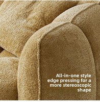 Set Sofa Chenille Minimalis Modern Tanpa Bingkai Warna Labu, Spons Kompresi Kepadatan Tinggi Sommibon Langsung dari Pabrik