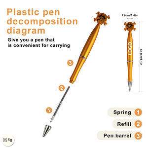 ปากกาลูกลื่นพลาสติกรูปทรงการ์ตูนใหม่ปี 2025 พร้อมพิมพ์โลโก้ สำหรับของขวัญวันฮาโลวีน ลายค้างคาว ฟักทอง หัวกะโหลก ลูกเจี๊ยบ สำหรับเด็ก - Product Image 2