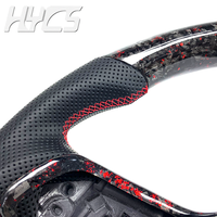 Volant personnalisé en cuir et fibre de carbone pour l'intérieur de voiture, compatible avec VW Golf 6 7 MK7 GTI GTD GTE Polo Tiguan Touareg Passat CC