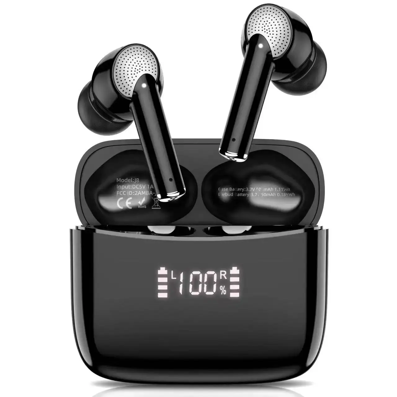 Nhà Máy Cung Cấp Trực Tiếp TWS J8 Tai Nghe Tai Nghe Không Dây Trong Earbuds Tai Vỏ Màu Xanh Răng Cao Cấp ENC ANC Tai Nghe