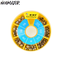 NOUVEAU MAJOR Plombs de pêche en plomb 0,2g-1,7g 7 tailles, assortiment de plombs fendus en boîte pour la pêche à la carpe, au panfish et au poisson-rouge