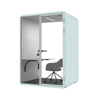 Vente promotionnelle de maisons extérieures préfabriquées insonorisées bon marché Maisons préfabriquées Bureau mobile isolé en verre pour petites activités