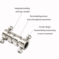 Connecteur d'arrosage de jardin 9,52 mm en laiton, raccord à compression, buse de pulvérisation haute pression pour brumisation