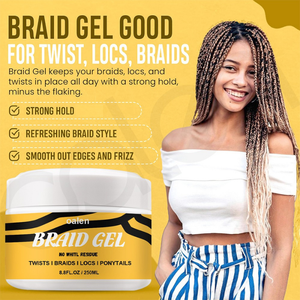 72h Lasting Oalen Private Label Strong Hold Watermelon Twist <strong>Braid</strong> Gel for Braiding and Locs - Product Image 2