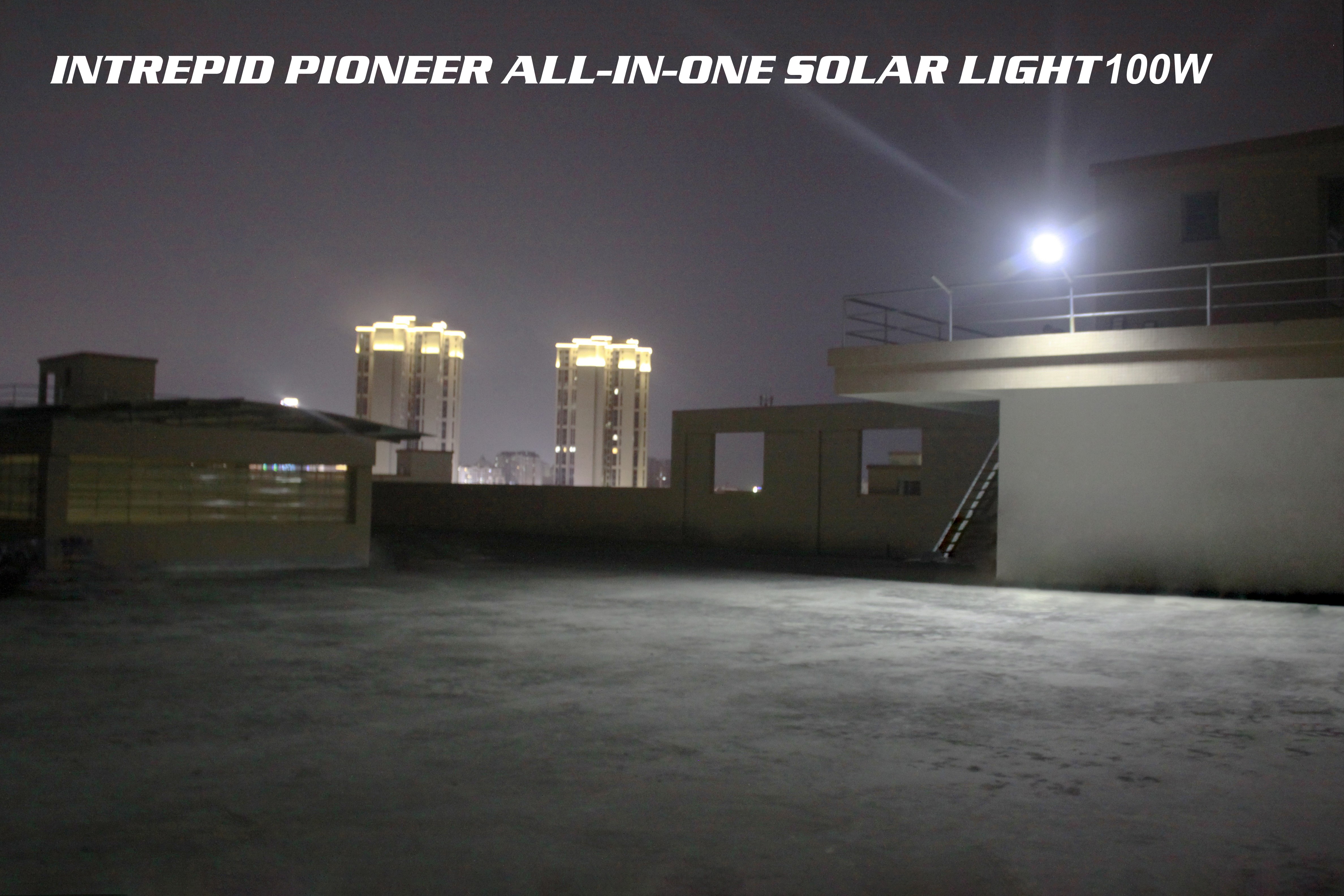 IP65 Aluminum LED Solar Street Light Integrated Radar Sensor Outdoor Projector Lamp