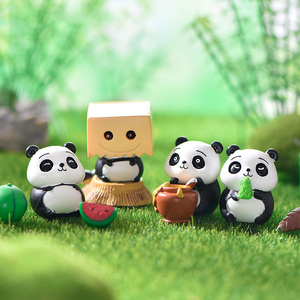 Vente chaude dessin animé figurines d'animaux espiègles et mignons <span class=keywords><strong>manger</strong></span> Mini résine artisanat pour jardin maison bonsaï décoration - Product Image 3