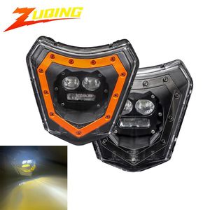 Phares LED pour moto Zuqing HL114 orange, faisceau haut et bas, feux de jour pour motos tout-terrain - Product Image 1