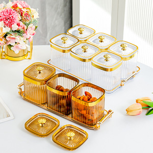 Airtight Food Storage <b>Containers</b> Rectangle <b>Plastic</b> Lid For Grains Spices Beans Nuts Tea Rice Party Use - Product Image 1