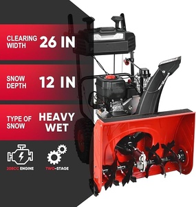 Souffleuse à neige multifonctionnelle à poussée manuelle/démarrage électrique, moteur à essence 212cc, petite chargeuse automotrice, garantie 2 ans - Product Image 1