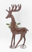 Statue de renne en résine et fer de style Art déco YINGTU pour la décoration de la maison, anniversaire, 19,75 pouces de hauteur, utilisation intérieure/extérieure, fabriqué en Chine