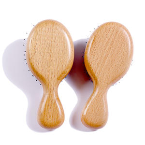 หมูป่าขนแปรงผลิตภัณฑ์นวดหนังศีรษะแบบพกพาธรรมชาติบีชไม้แปรงผม - Product Image 4