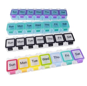 Boîte de rangement pour pilules étanche avec fermeture de sécurité, 7 compartiments, en plastique PP, organiseur de médicaments <span class=keywords><strong>hebdomadaire</strong></span> - Product Image 2
