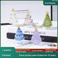Ornement de bureau artisanal en verre Boshan pour le bureau, la maison, cadeau de vacances, sapin de Noël fait main