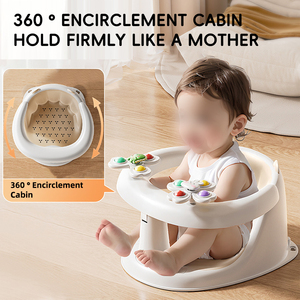 SUNNUO Siège de bain pour <span class=keywords><strong>bébé</strong></span> Chaise en plastique sûre avec coussin doux pour s'asseoir Équipement de bain pour <span class=keywords><strong>bébé</strong></span> - Product Image 3