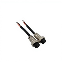 Conector Circular de Aviación GX16 de 2 Pines Hembra, IP67 Impermeable, Carcasa Metálica Niquelada para LED, CCTV, Sensor, Industrial, Solar