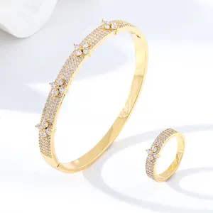 Wholesale High Quality Low Price Wedding Gold Rings Zircon Fashion Bracelet For Girls
