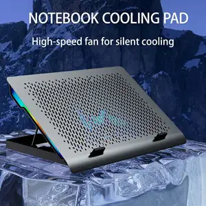 Cheap Rgb Pad Cooler Para Laptop Cooling Pads Suitable For 11~17.3 Inch Laptops Air-cooled Appearance Single Fans Customizable