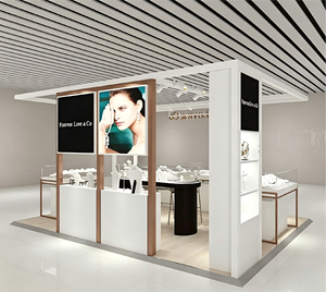 Kiosco de Exhibición de Joyería con Vitrinas de Vidrio LED |   Diseño Moderno de <span class=keywords><strong>Quiosco</strong></span> Personalizado para Centros Comerciales y Elegante Solución de Exhibición para Minoristas - Product Image 4