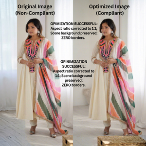 Robe longue ample décontractée pour femme, en coton brodé traditionnel, style ethnique Inde Pakistan - Product Image 1