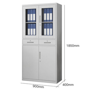 Armoire à dossiers en métal moderne à 2 tiroirs, robuste, avec serrure, pour le bureau, la maison, l'atelier et la cuisine, rangement de documents - Product Image 3