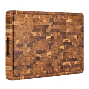 Planche à découper en bois d'acacia massif, épaisse et rectangulaire, pour la préparation de la viande, des fruits et des aliments en cuisine - Product Image 6