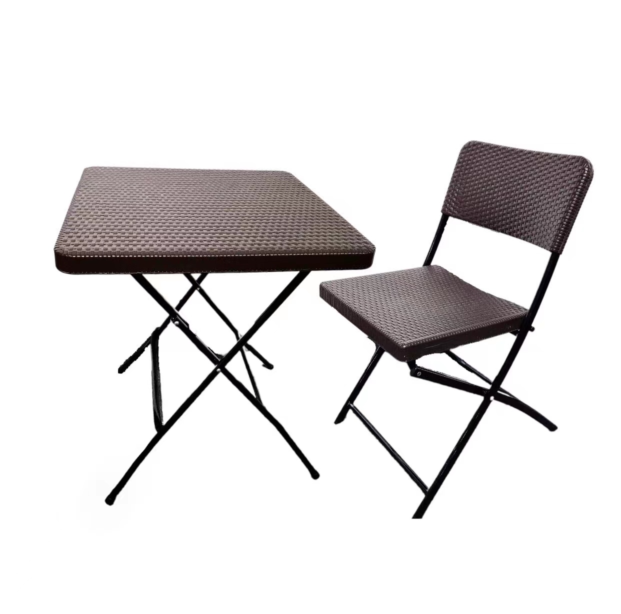 Folding Table Outdoor Rattan Design Plastic Chairs and Tables Square Card Trestle Table