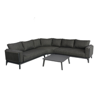 Ensemble de canapés d'extérieur en rotin MOSS Corner, mobilier de jardin moderne et luxueux