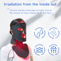 Masque facial LED portable en silicone à lumière rouge pour les utilisateurs d'ordinateurs – Kit de soin visage et cou en gros