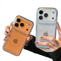 Pour iPhone 17 Pro Max, iPhone 16 et iPhone 15 Plus – Coque rigide transparente en acrylique simple avec protection antichoc, pressée à chaud