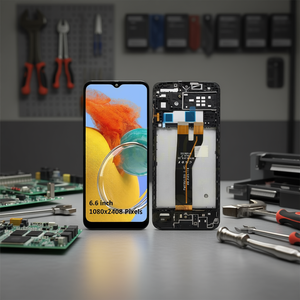 Écran pour Samsung M14 5G M146B avec cadre, pack service original, noir - Product Image 3