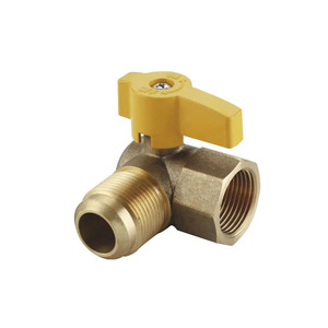 Robinet à bille en laiton forgé de haute qualité sur mesure - avec poignée jaune - Product Image 1