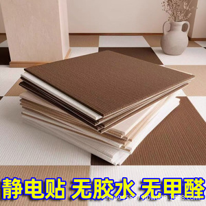 Losetas de Alfombra Cuadradas a Rayas de Pelo Corto con Respaldo de Goma Sintética Antideslizante, Antiestática, Resistente a las Manchas y con Absorción de Sonido para Uso Doméstico - Product Image 3