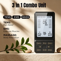 Unidad TENS 3 en 1, Máquina de Masaje EMS con 50 Intensidades para Alivio Gradual del Dolor de Hombro, Ciática y Espalda