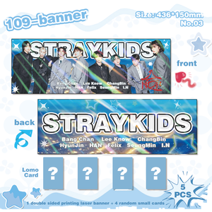 Total Link |   Pancarta Portátil de Vinilo con Impresión a Doble Cara de Kpop Stray Kids/Twice/Baby Monster, Colores Brillantes, para Apoyo de Fans - Product Image 2