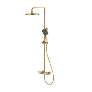 Juego de Baño Minimalista Vimijia para Montar en la Pared, Exclusivo Transfronterizo, Dorado Rosa, Grifo con Rociador Superior en Cascada de Agua Fría y Caliente - Product Image 2