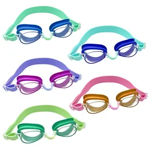 Забавные милые высококачественные силиконовые водонепроницаемые противотуманные детские плавательные очки с логотипом под заказ