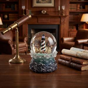 Personnalisable résine boule à neige électrique flocon de neige musique Transparent mer vague Base motif Animal pour anniversaire cadeau de noël - Product Image 3