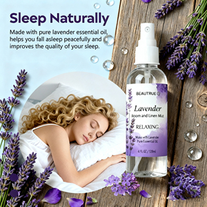 Spray d'oreiller à la lavande pure marque privée, brume aromathérapeutique relaxante à la lavande, spray pour linge et l'ambiance à la lavande pour la relaxation - Product Image 3