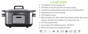Olla de Cocción Inteligente con Control por Teléfono Móvil, <span class=keywords><strong>Recetas</strong></span> DIY de Consumidores, Pantalla de Tiempo y Temperatura, Multifunciones, para Cocción Sous Vide - Product Image 6