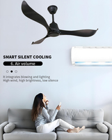 Ventilateur de plafond à moteur DC BLDC avec télécommande, haut débit d'air, économie d'énergie, électrique, pour chambre à coucher, salon, maison, hôtel