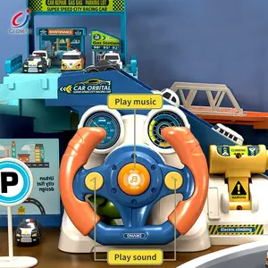 DIY montieren Slot Urban Rail Transit Spielzeug Lenkrad fahren Simulation Spur Auto Garage Parkplatz Kinder Spielzeug