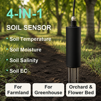 Analyseur de sol pour expériences sur le terrain, sortie RS485, mesure de la conductivité électrique et de la teneur en sel, sonde en acier inoxydable 316