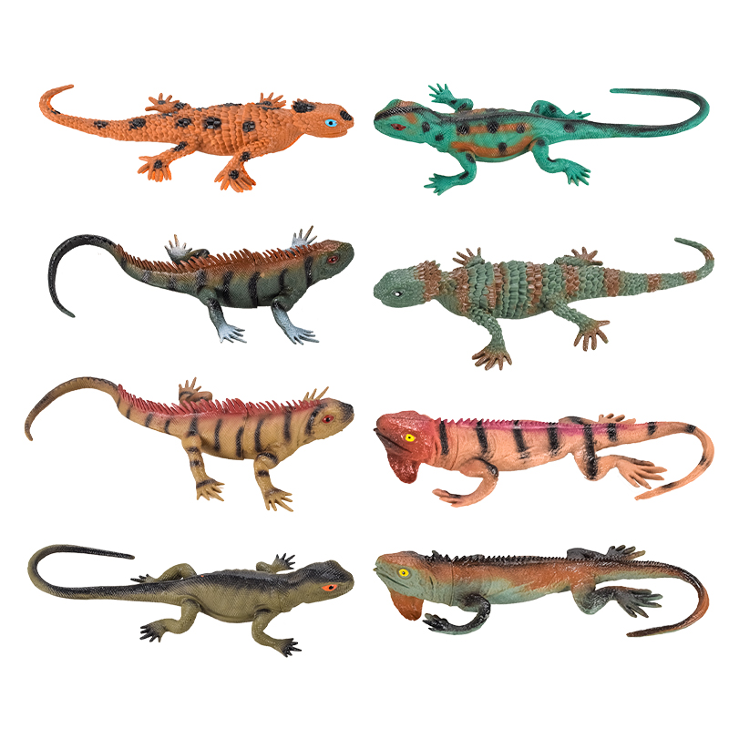 Figura De Lagarto De Plástico Realista – 14 Cm, Decoración De Jardín, Bonsái Y Juguete Educativo
