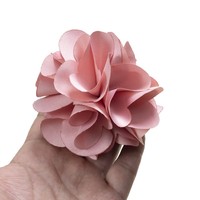 Bunga Kain Satin 3,5cm untuk Dekorasi, Dapat Dijahit, untuk Gaun Pengantin, Jepit Rambut Bayi, Sepatu, Kotak Hadiah, Kerajinan Dekorasi