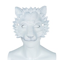 Masque Lion Réaliste 3D pour Adultes Nouveau Design Doux PU Moussant Masque de Carnaval Boule pour Halloween Cosplay