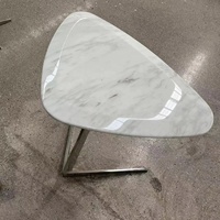 Hot Sale Modern Egg Shape Kaffee Beistell tisch für Wohnzimmer Edelstahl Bein Wohn möbel
