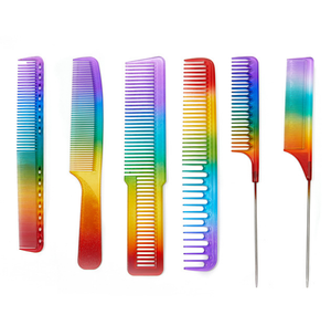 หวีผมสีรุ้งสำหรับร้านทำผม - Product Image 1