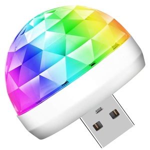 Mini Bola de Discoteca USB, Luces de Fiesta para Karaoke, Regalos para Niños, Decoraciones para Fiestas de Cumpleaños, Halloween y Navidad - Product Image 1
