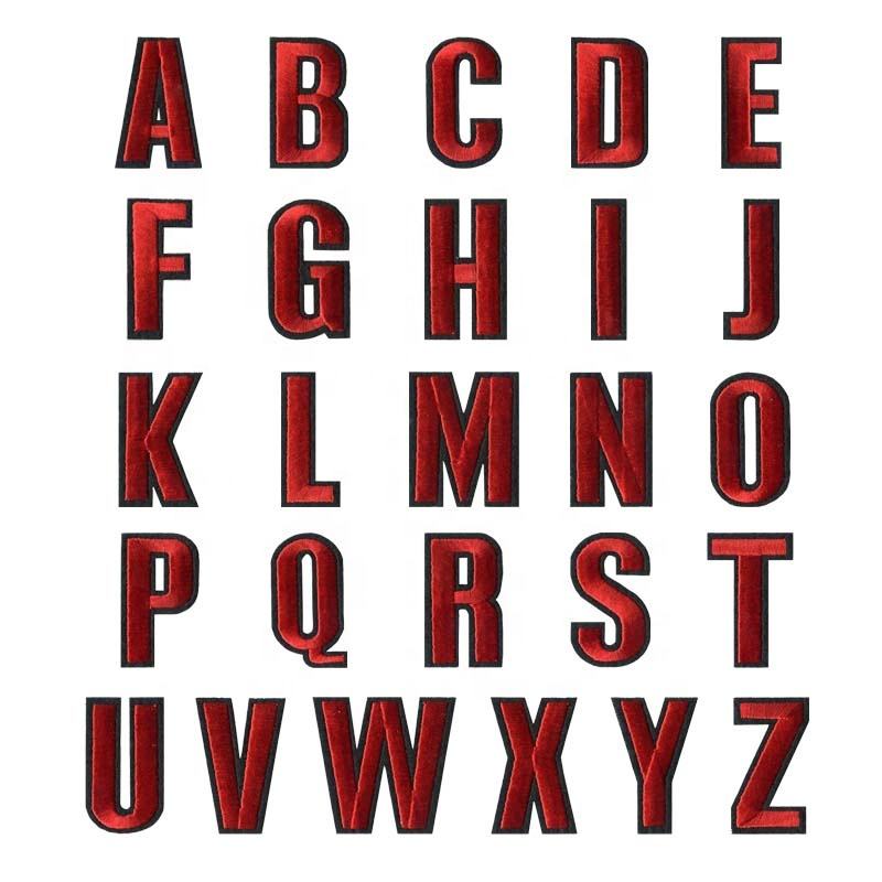 Impact Font Iron-on Badge Letters & Numbers Patches For Clothing ...